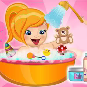 Baby Elissa Bathing