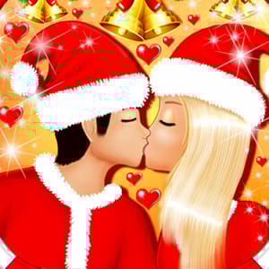 Christmas Day Beach Kiss