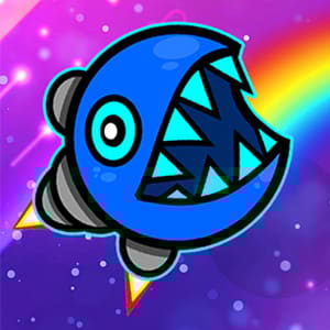Geometry Neon Dash Rainbow