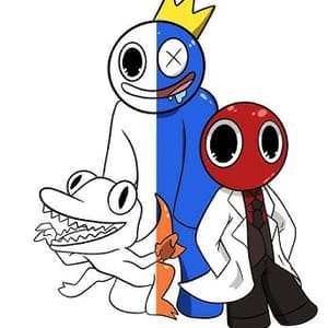 Rainbow Friends Coloring Book